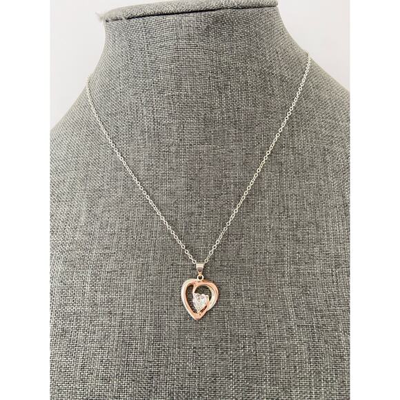 crystal heart pendant necklace - Picture 5 of 5